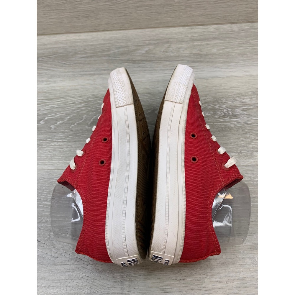 Converse Chuck Taylor All Star II Red Low Top Sneakers Women's 8 Comfort Shoes - Picture 5 of 12